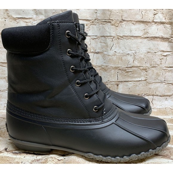 Weatherproof Vintage Men\'s Adam2 Leather And Man Made Duck Boots. Black Size 12M main image 10
